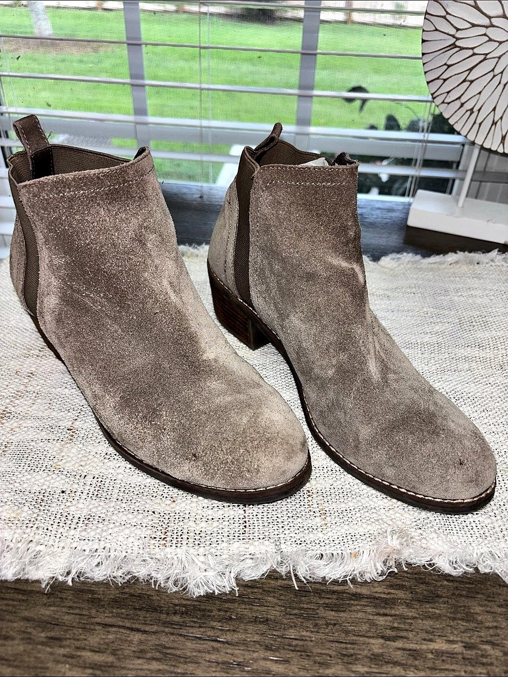 Suede Ankle Boots in Brown 7.5